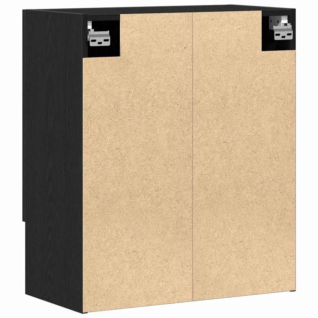 Wall-Mounted Storage Cabinet in Black Oak
