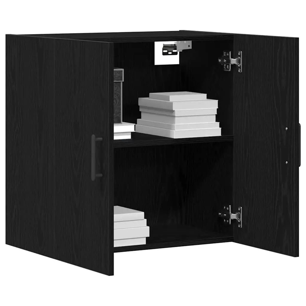 Black Oak Wall-mounted Storage Cabinet