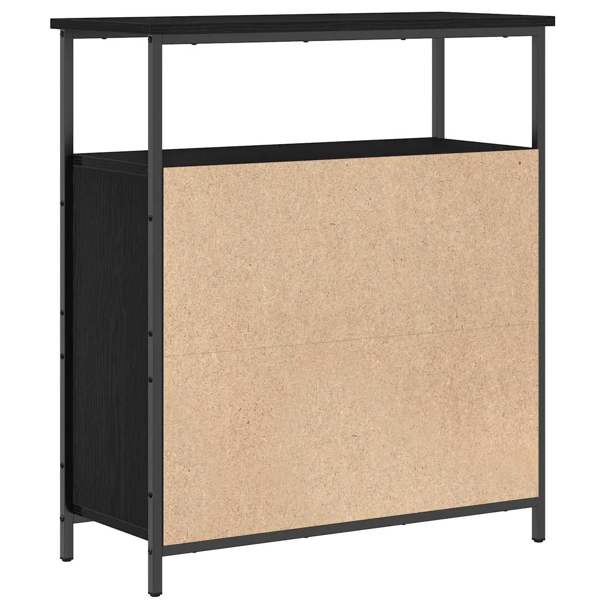 Sideboard Engineered Wood Black 70 x 30 x 80 cm Storage Cabinet Modern Living Dining