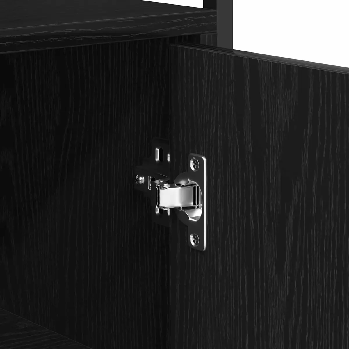 Sideboard Engineered Wood Black 70 x 30 x 80 cm Storage Cabinet Modern Living Dining