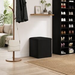 Modern Black Oak Storage Bench for Stylish Living Rooms