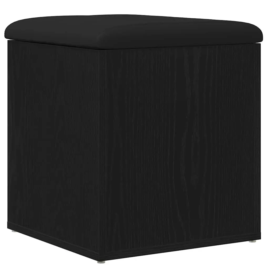 Storage Bench Engineered Wood 42 x 42 x 45 cm Black Oak