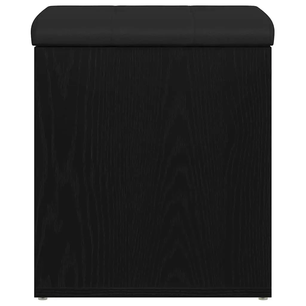 Storage Bench Engineered Wood 42 x 42 x 45 cm Black Oak