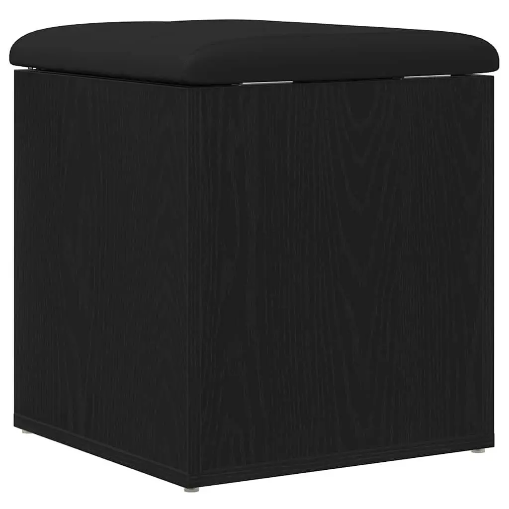 Storage Bench Engineered Wood 42 x 42 x 45 cm Black Oak