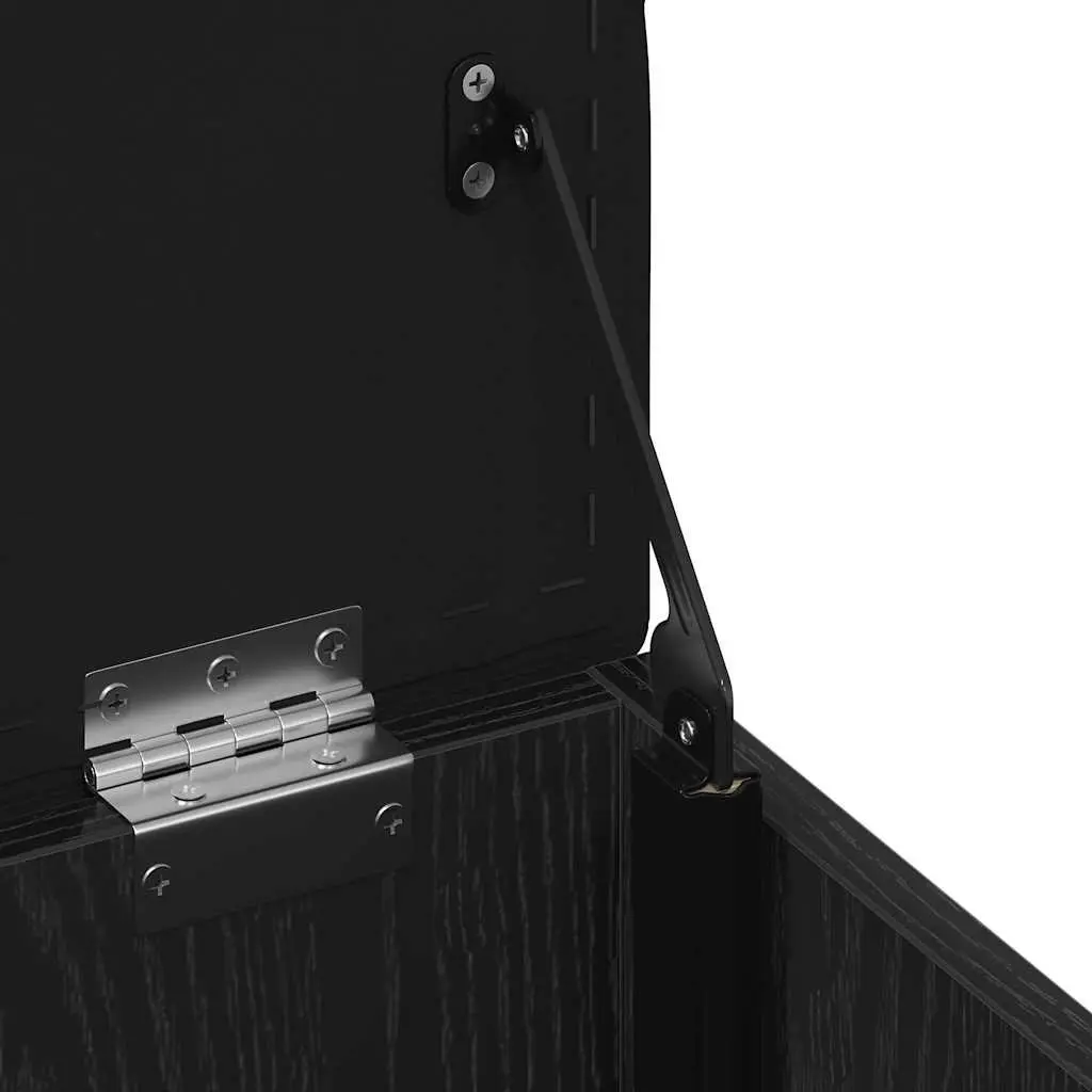 Storage Bench Engineered Wood 42 x 42 x 45 cm Black Oak