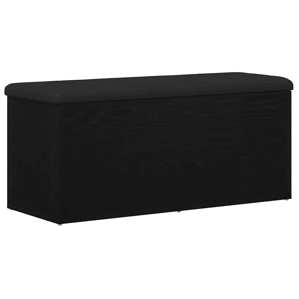 Black Oak Storage Bench for Entryway