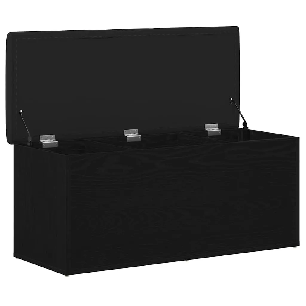 Black Oak Storage Bench for Entryway