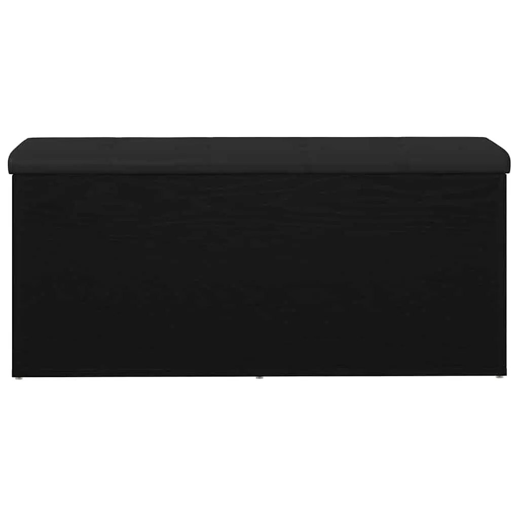 Black Oak Storage Bench for Entryway