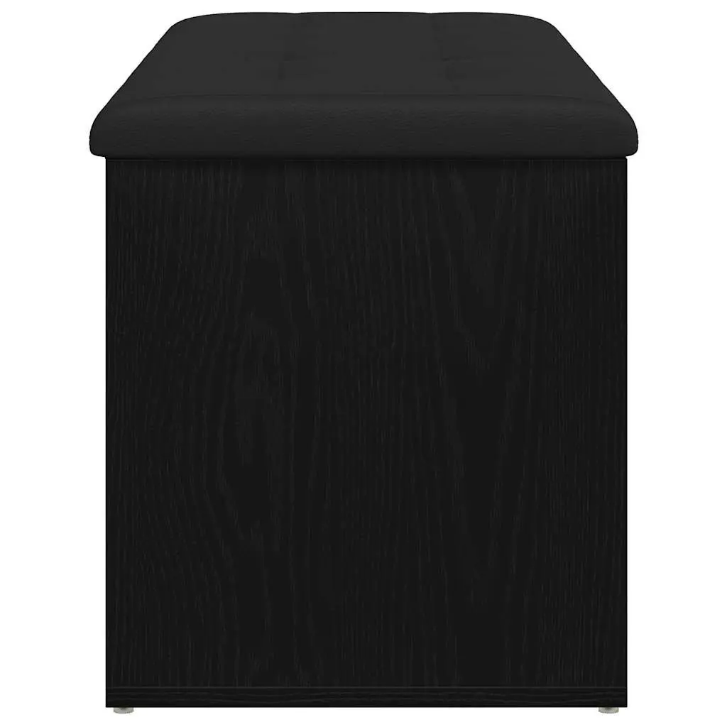 Black Oak Storage Bench for Entryway