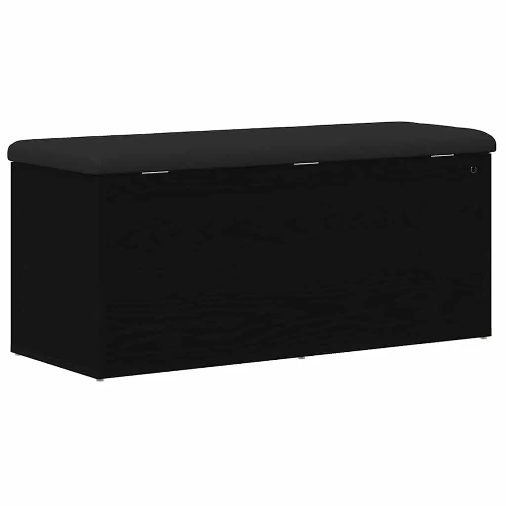 Black Oak Storage Bench for Entryway
