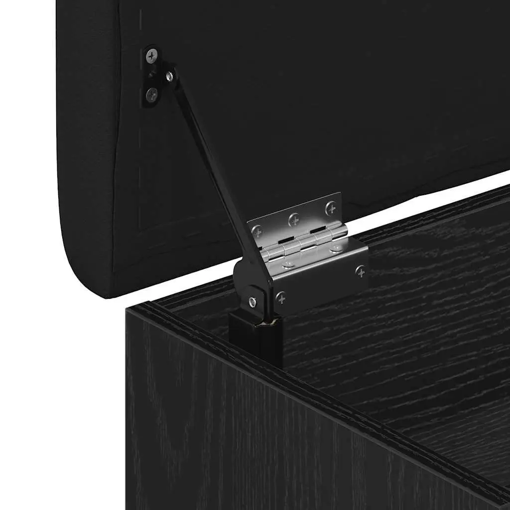 Black Oak Storage Bench for Entryway