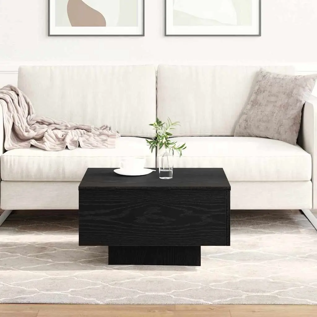 Coffee Table Black Oak Modern Living Room Accent Furniture Indoor Lounge Decor