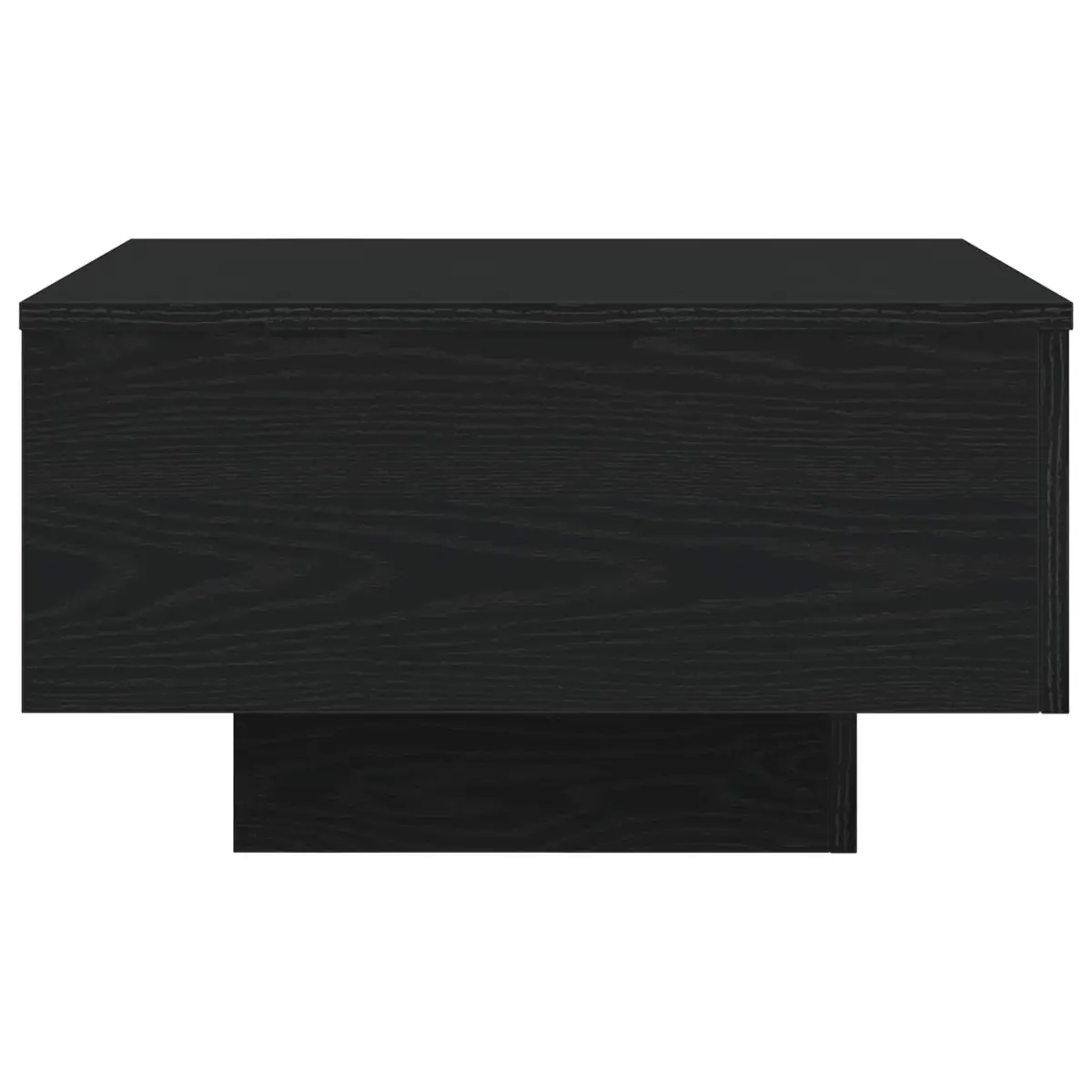 Black Oak Coffee Table with LED Lighting 55x55x31cm