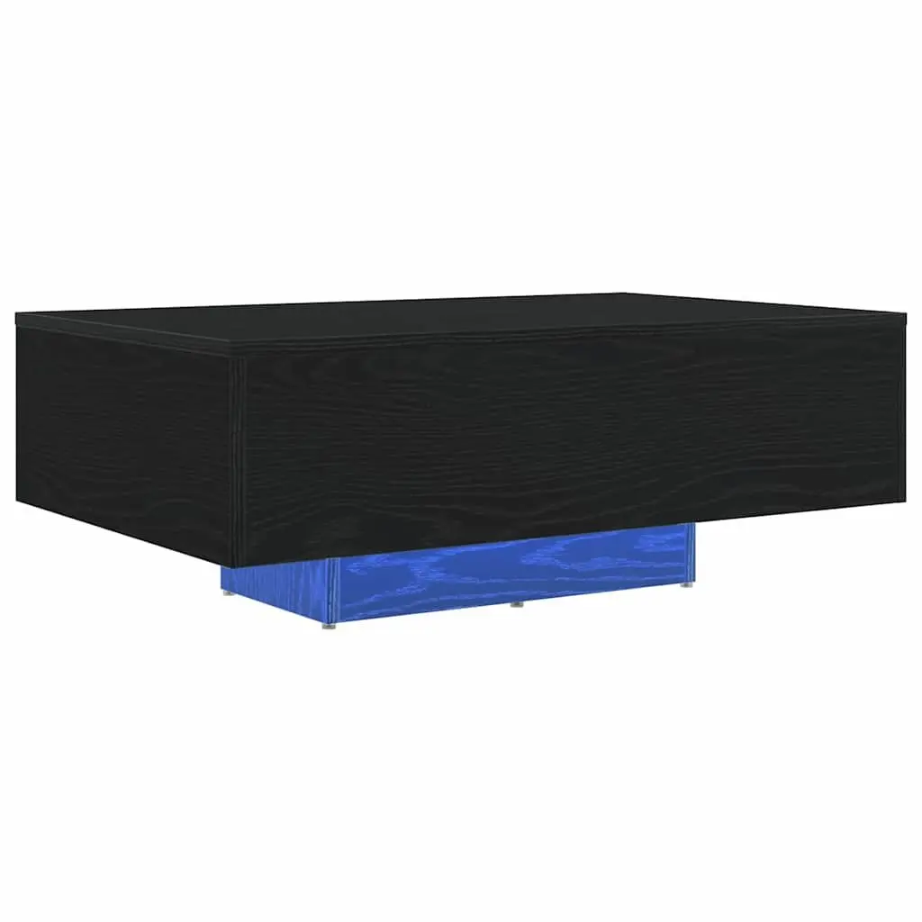 Black Oak Coffee Table with LED Lighting