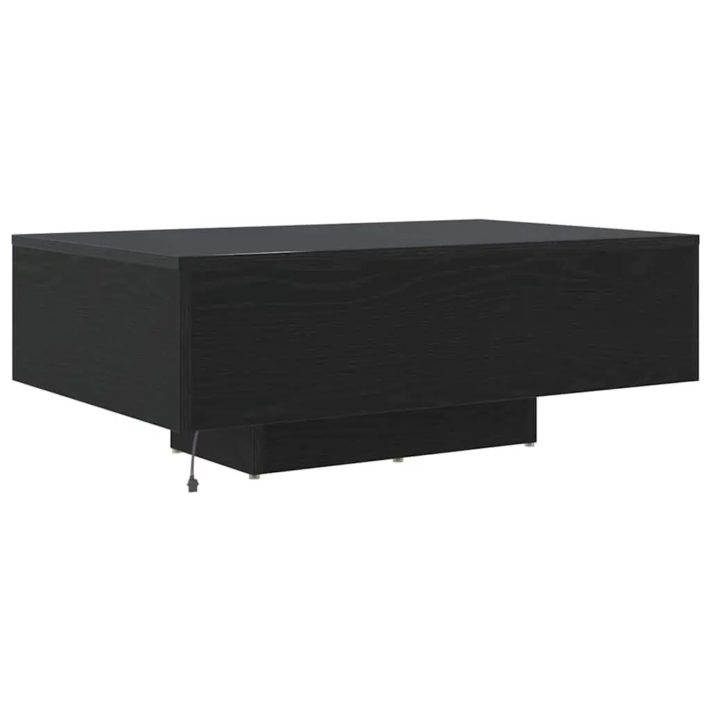 Black Oak Coffee Table with LED Lighting