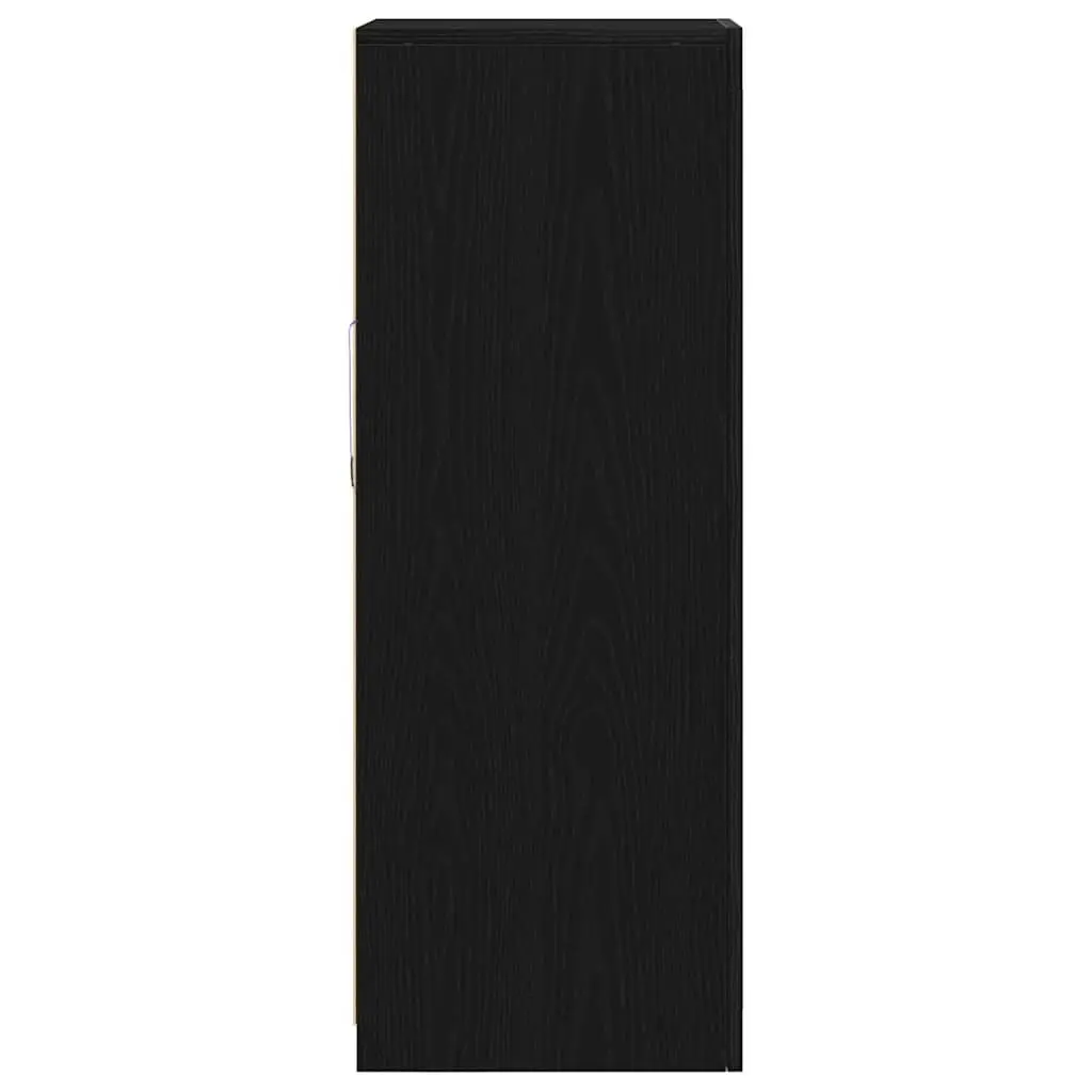 Black Modern LED Sideboard with Storage Compartments