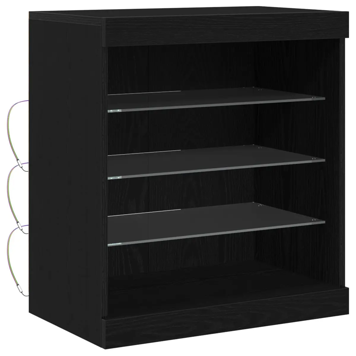 Black Oak Sideboard with RGB LED Lighting