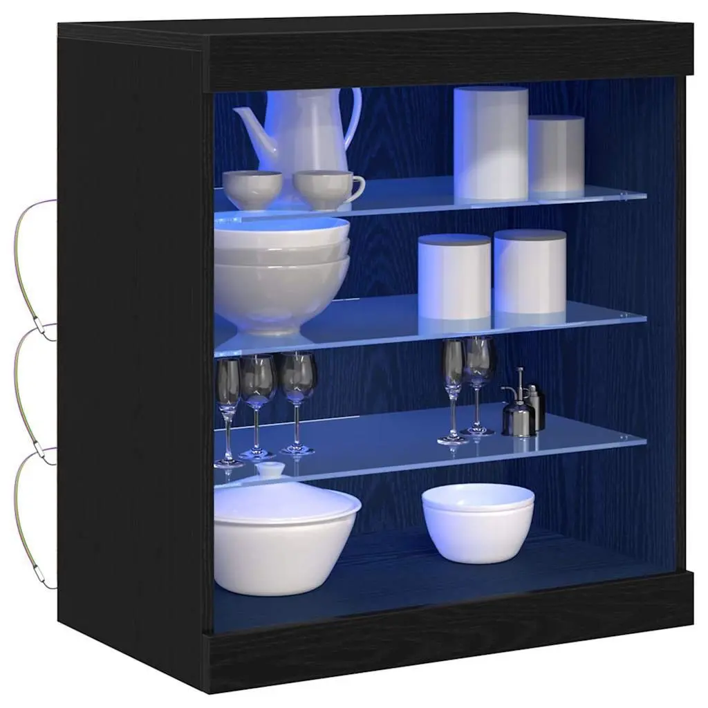 Black Oak Sideboard with RGB LED Lighting