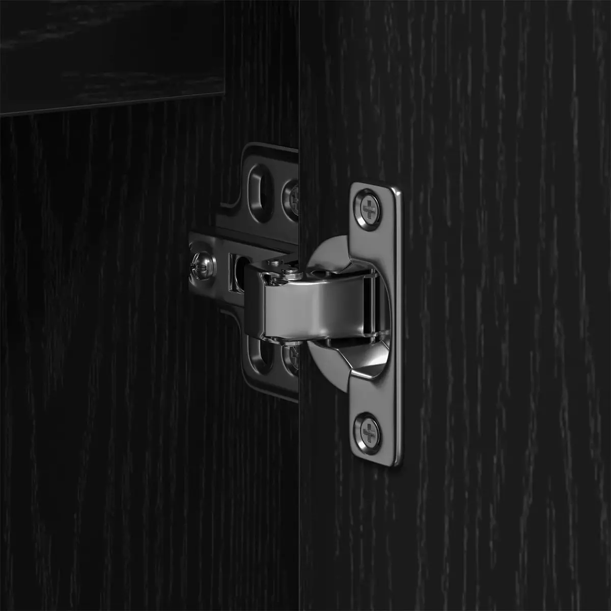 Black Oak Wall-Mounted Bathroom Vanity Sink Cabinet