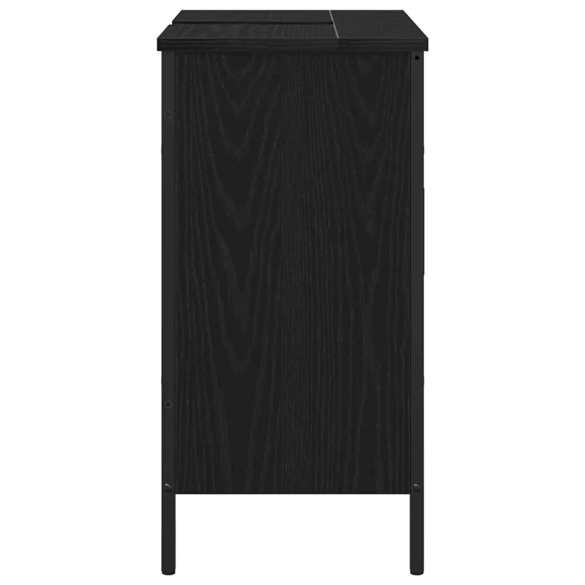 Black Oak Wall-Mounted Bathroom Vanity Sink Cabinet