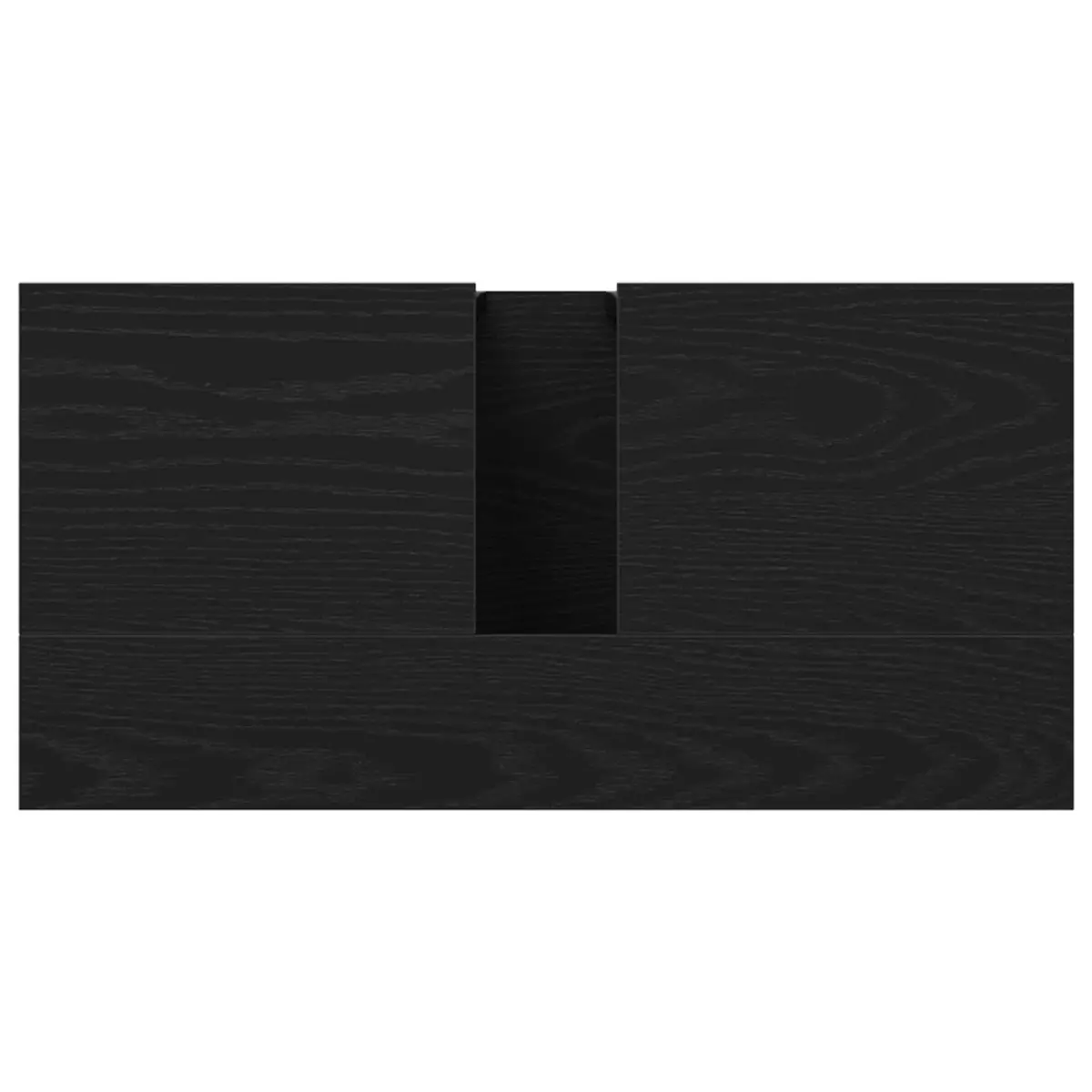 Black Oak Wall-Mounted Bathroom Vanity Sink Cabinet