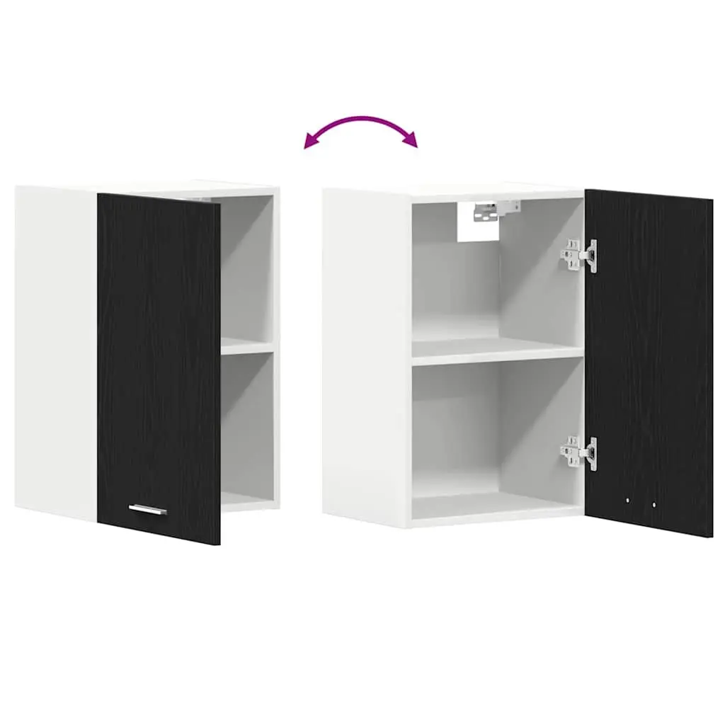 Hanging Cabinet Engineered Wood 40x31x60 cm Black Oak