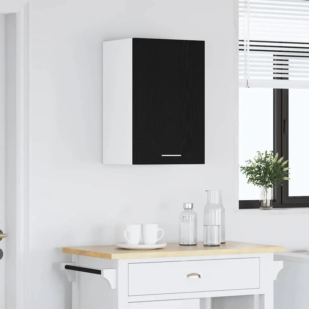 Hanging Cabinet Engineered Wood 40x31x60 cm Black Oak
