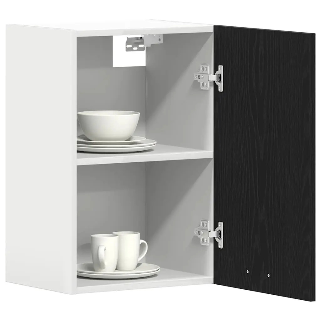 Hanging Cabinet Engineered Wood 40x31x60 cm Black Oak
