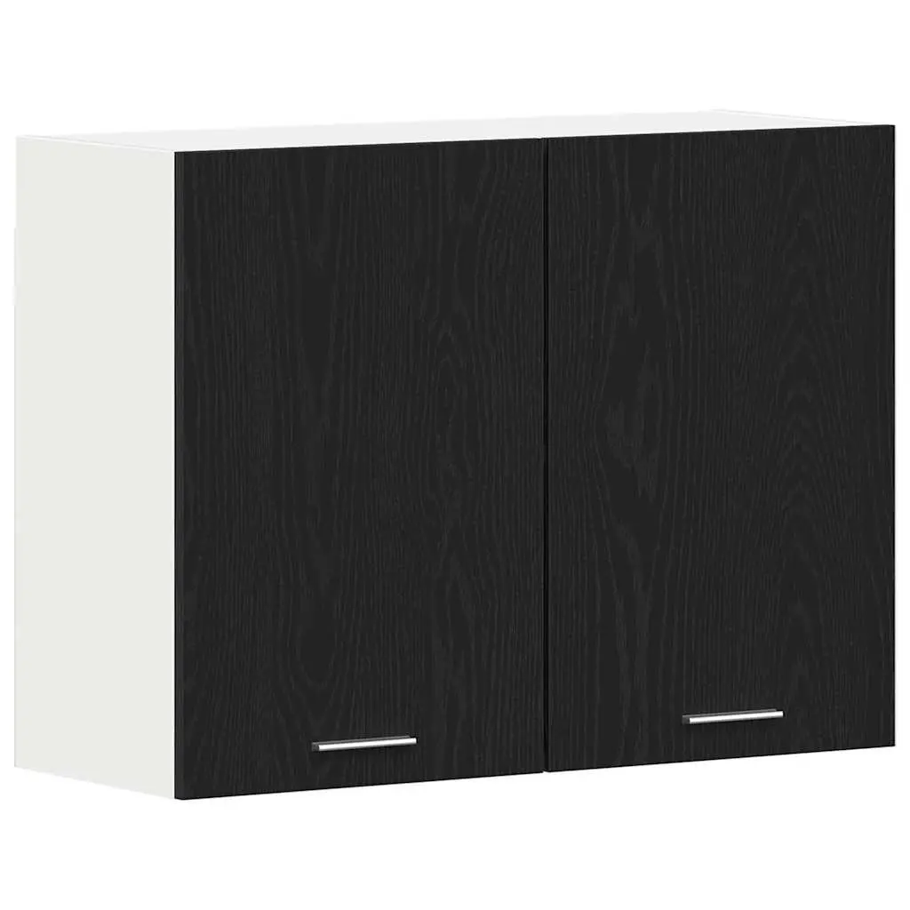 Black Oak Hanging Kitchen Cabinet 80x31x60cm