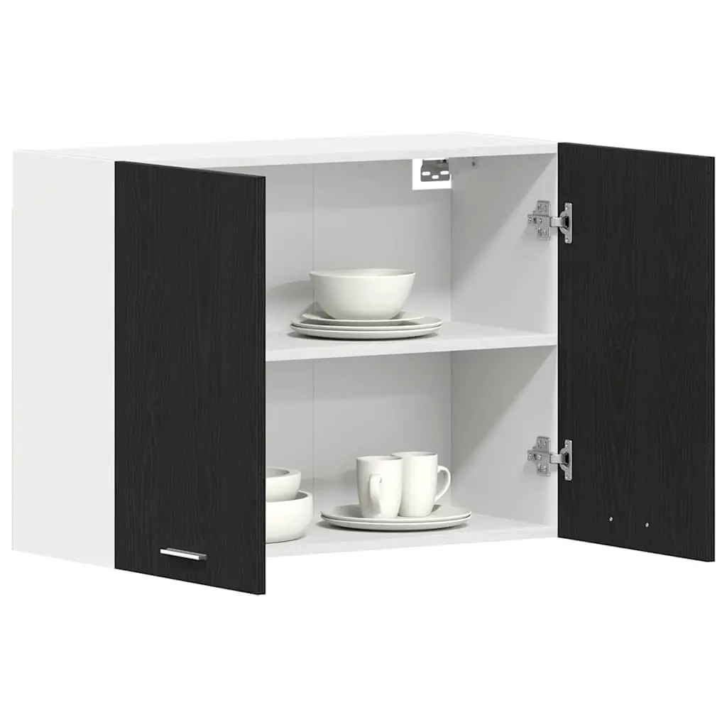 Black Oak Hanging Kitchen Cabinet 80x31x60cm