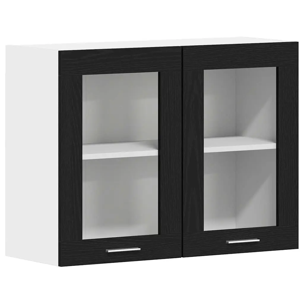 Hanging Cabinet Engineered Wood 80x31x60cm Black Oak