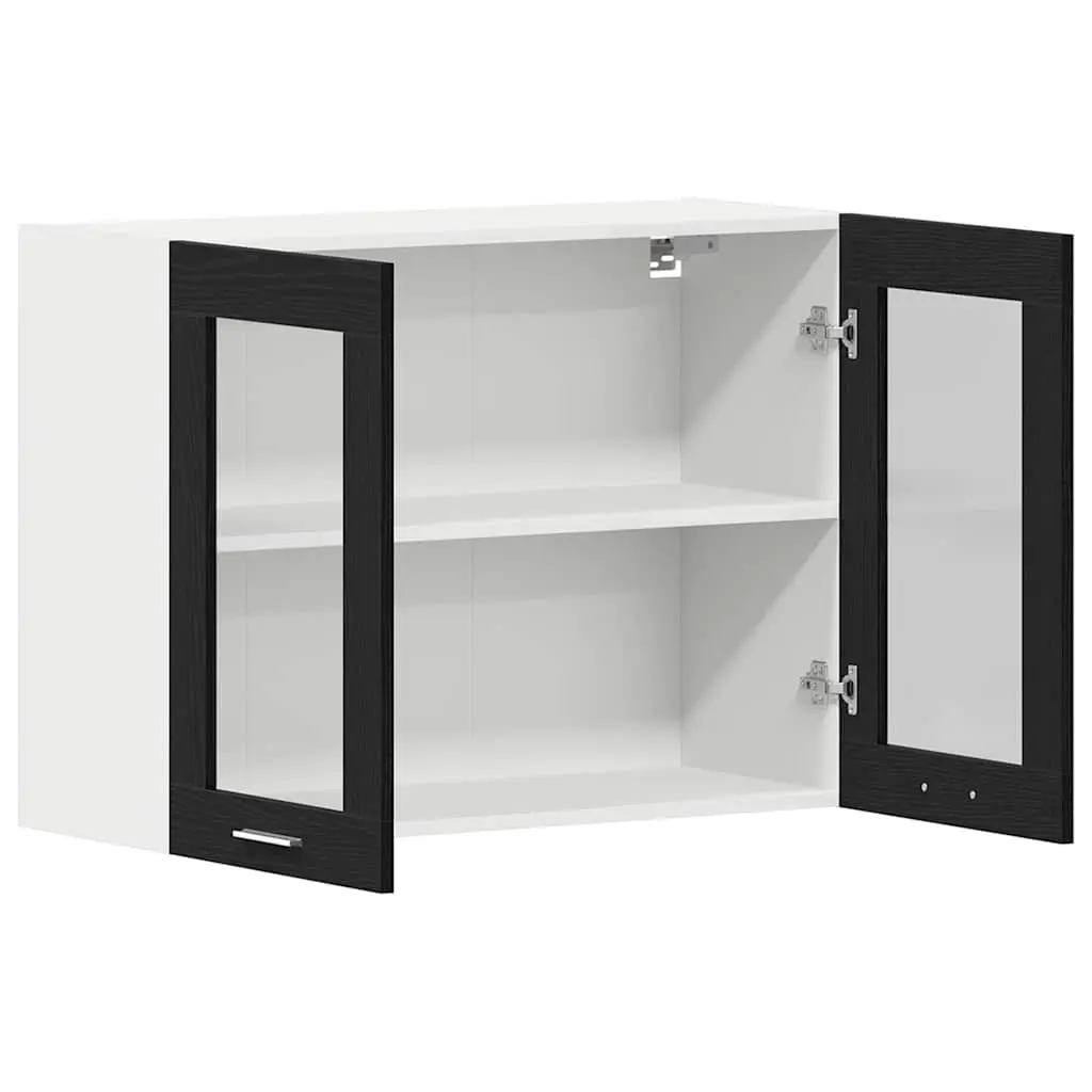 Hanging Cabinet Engineered Wood 80x31x60cm Black Oak