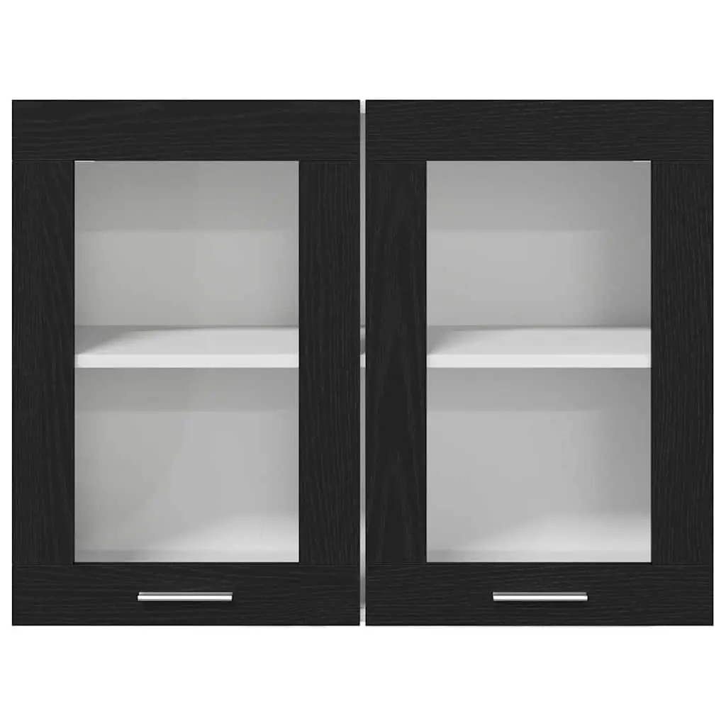 Hanging Cabinet Engineered Wood 80x31x60cm Black Oak