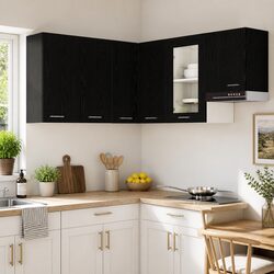 Modern Black Hanging Kitchen Cabinet for Stylish Storage