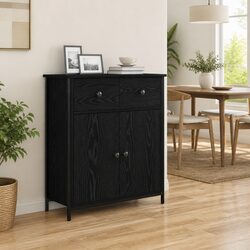 Stylish Black Sideboard with Drawer for Modern Spaces