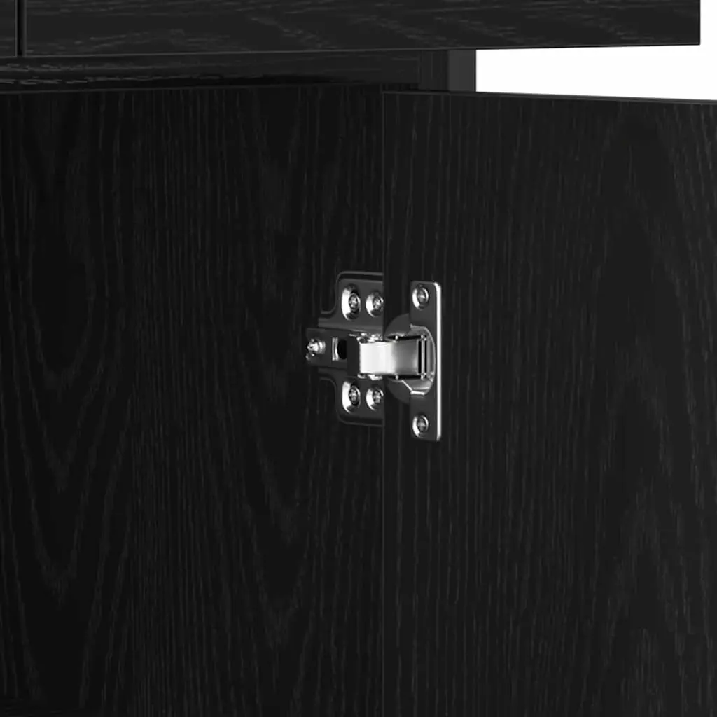 Sideboard with Drawer Black 70 x 30 x 80 cm Storage Cabinet Living Room Dining