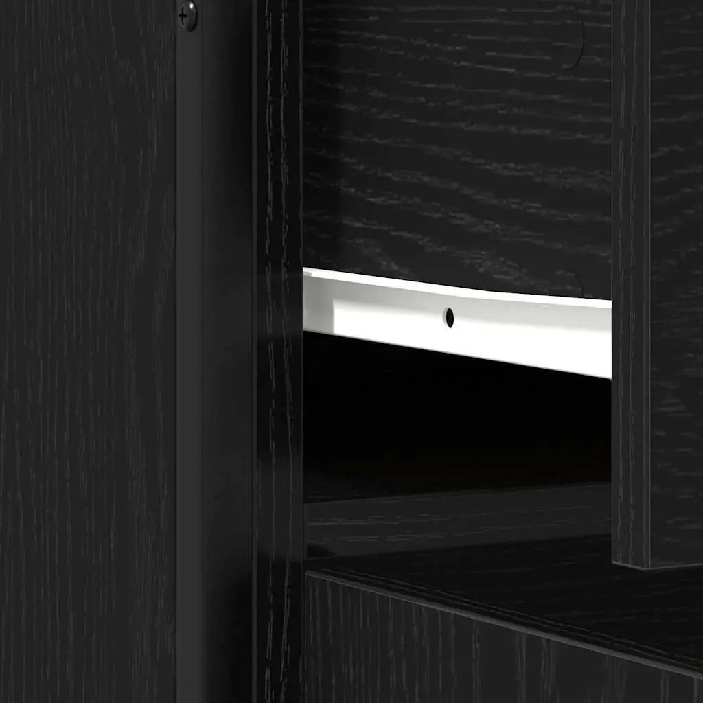 Sideboard with Drawer Black 70 x 30 x 80 cm Storage Cabinet Living Room Dining