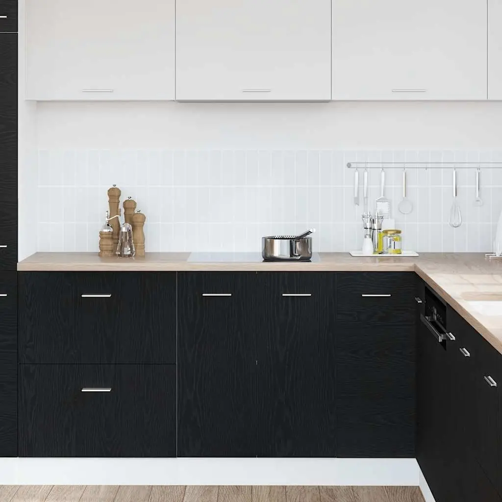 Black Oak Engineered Wood Kitchen Storage Cabinet