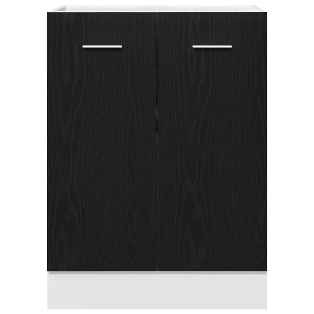Black Oak Engineered Wood Kitchen Storage Cabinet