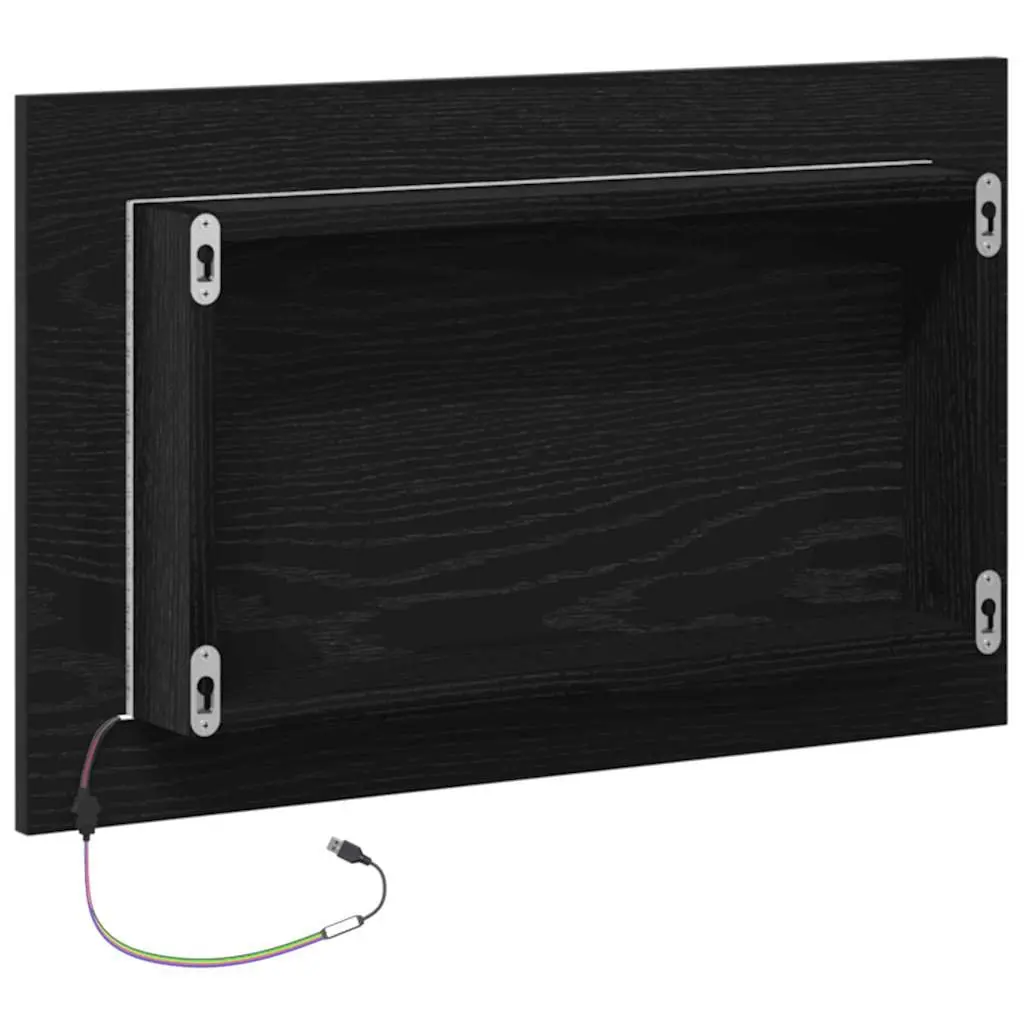 Black Oak Engineered Wood Kitchen Storage Cabinet