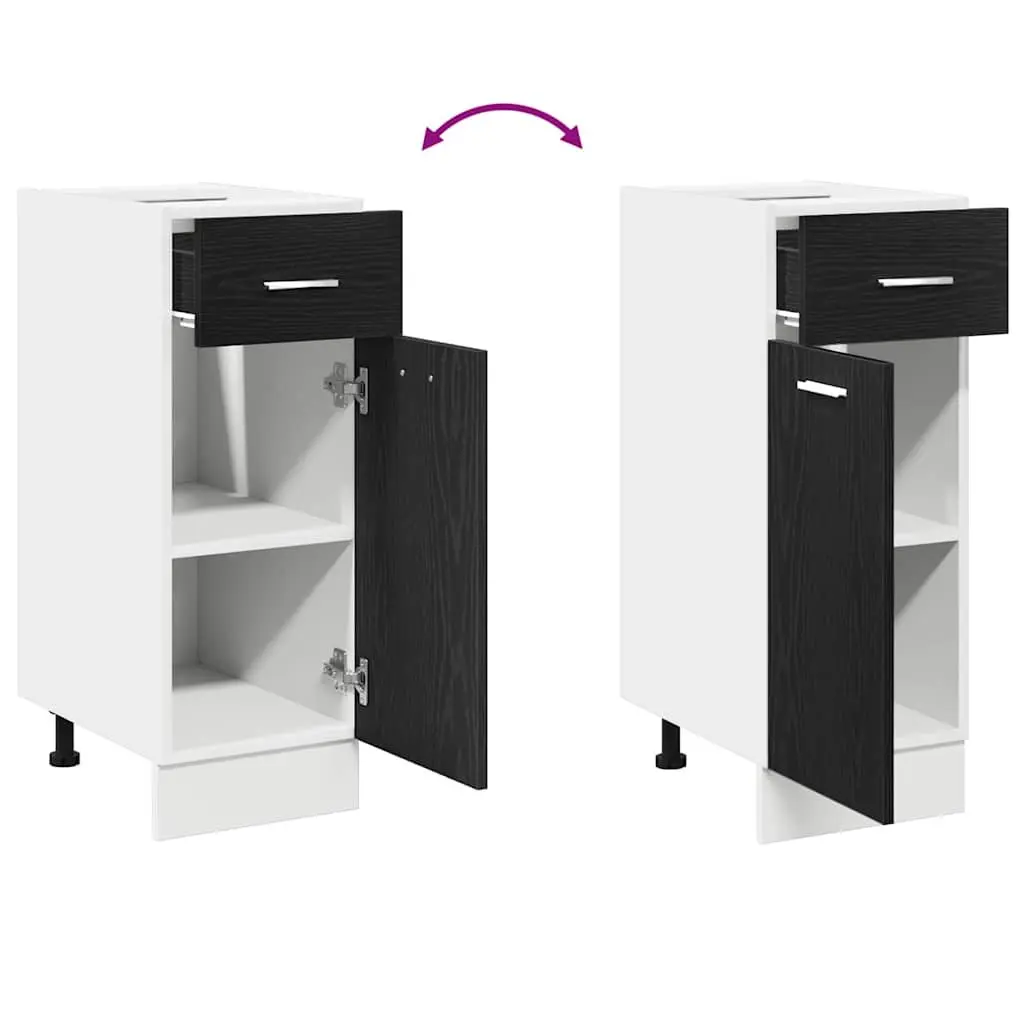 Hanging Kitchen Cabinet Engineered Wood 30 x 46 x 81.5 cm Black Oak