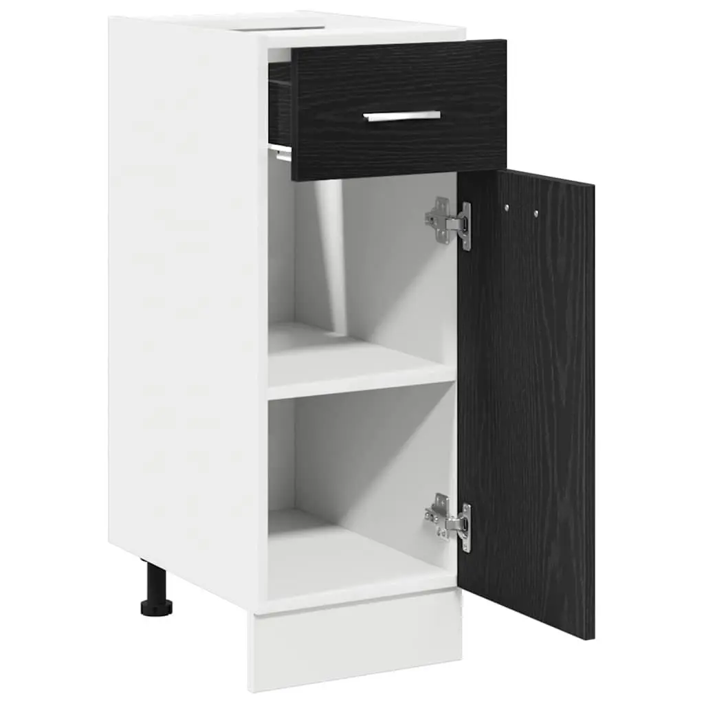 Hanging Kitchen Cabinet Engineered Wood 30 x 46 x 81.5 cm Black Oak