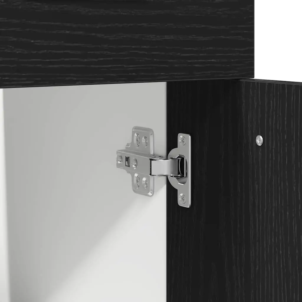 Hanging Kitchen Cabinet Engineered Wood 30 x 46 x 81.5 cm Black Oak