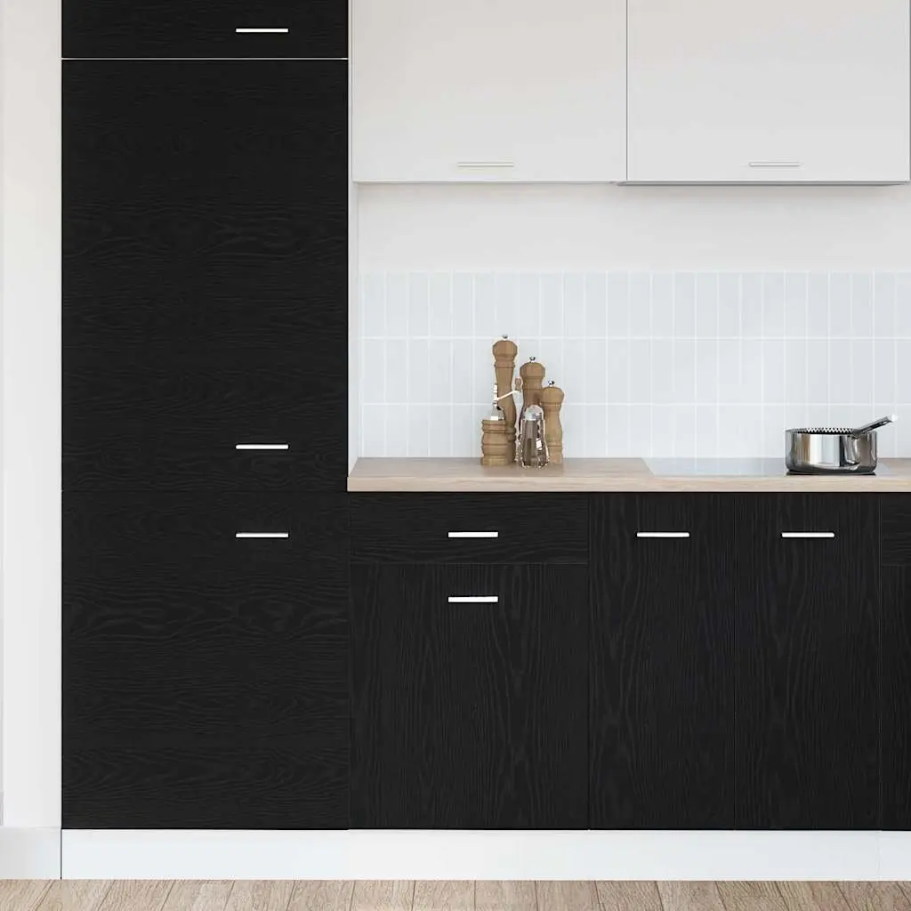 Hanging Kitchen Cabinet Engineered Wood Black Oak 50 x 46 x 81.5 cm