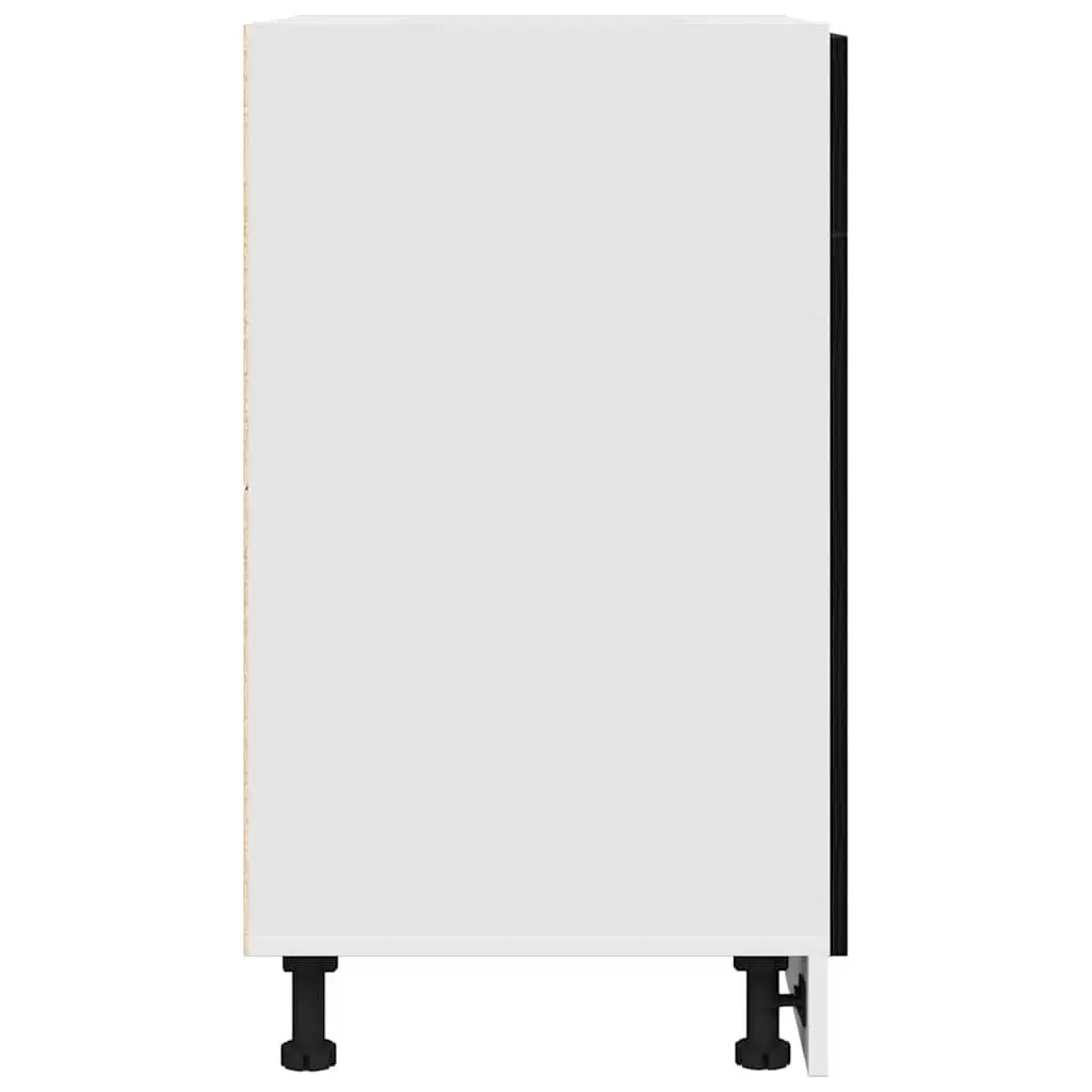 Hanging Kitchen Cabinet Engineered Wood Black Oak 50 x 46 x 81.5 cm