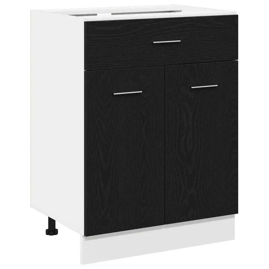 Black Oak Hanging Kitchen Cabinet for Storage