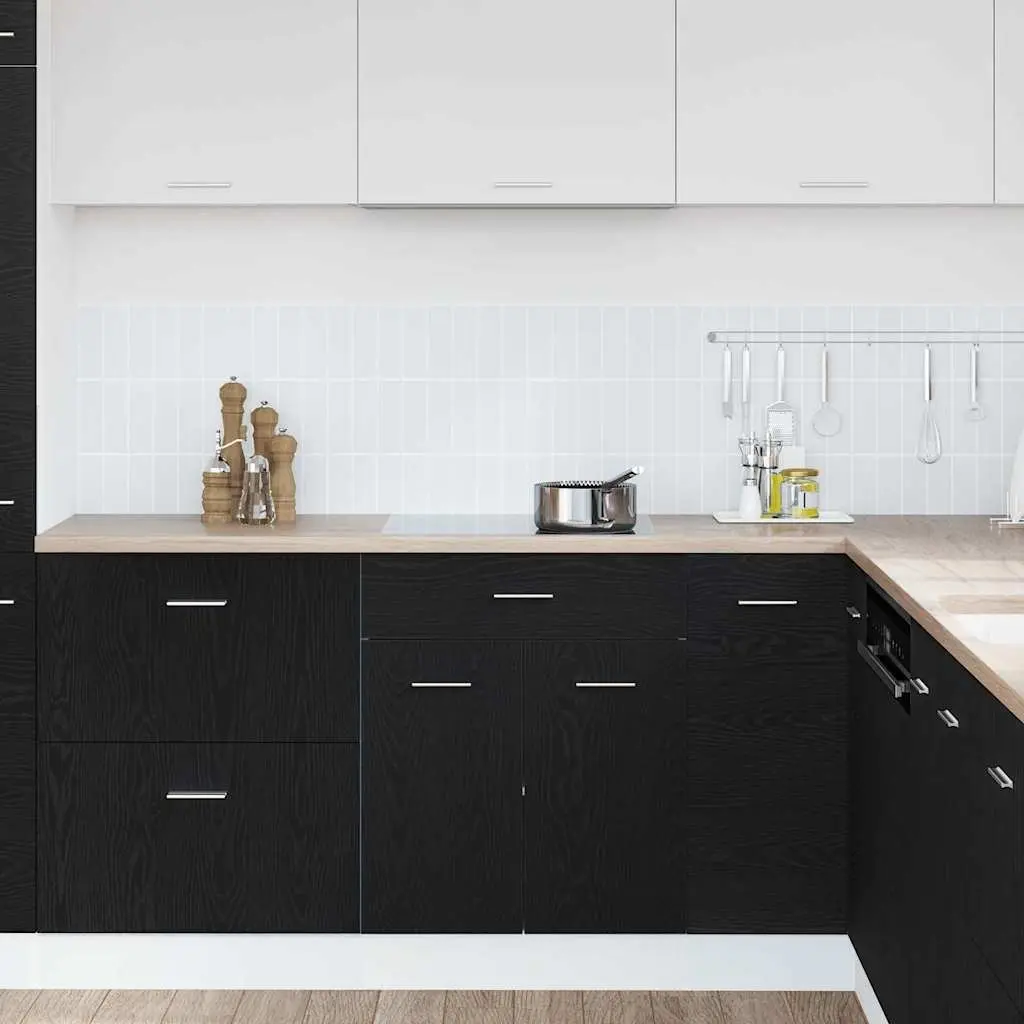 Black Oak Hanging Kitchen Cabinet for Storage