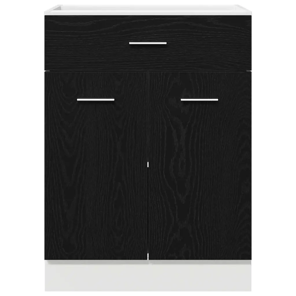 Black Oak Hanging Kitchen Cabinet for Storage