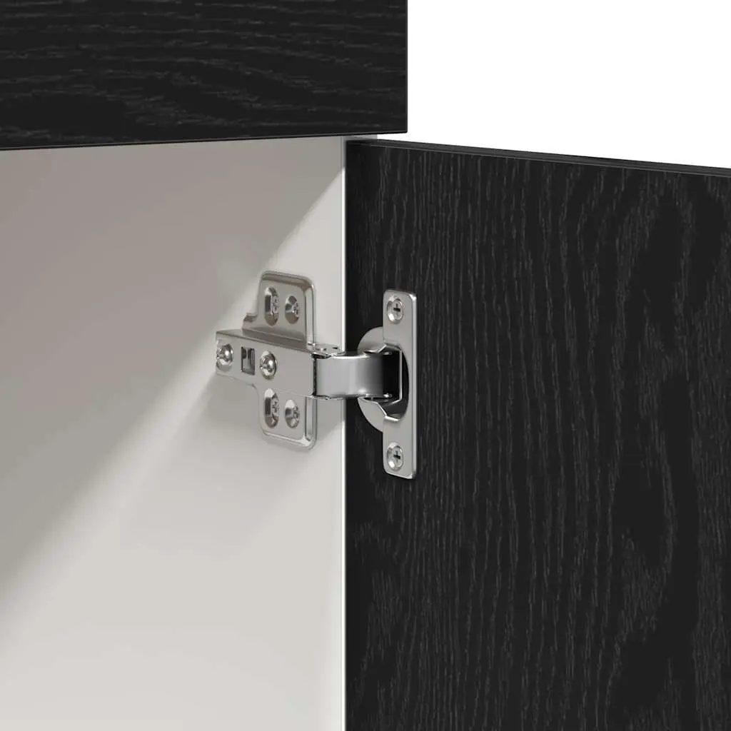 Black Oak Hanging Kitchen Cabinet for Storage