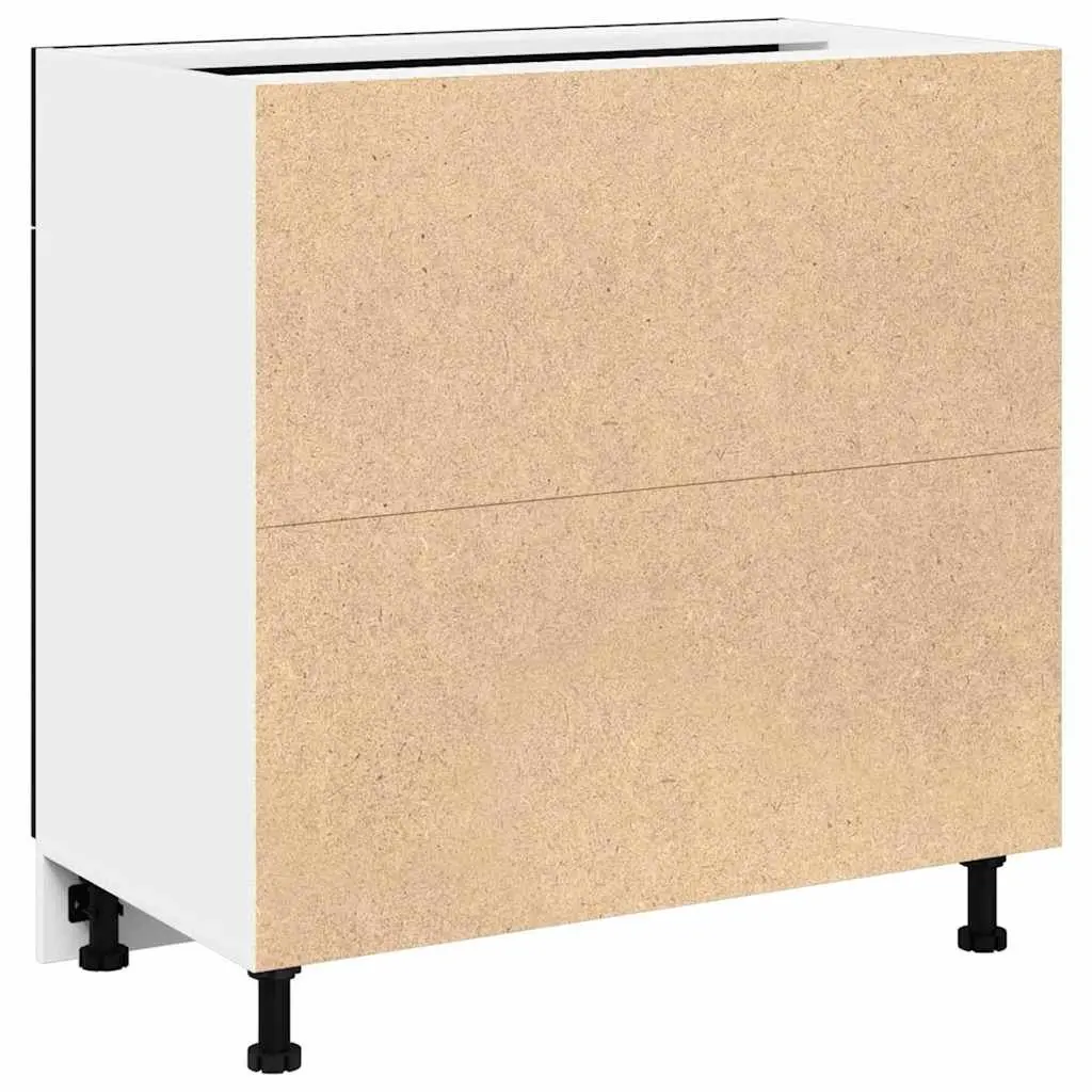 Hanging Cabinet Black Oak Modern Kitchen Storage 80 x 31 x 81.5 cm Engineered